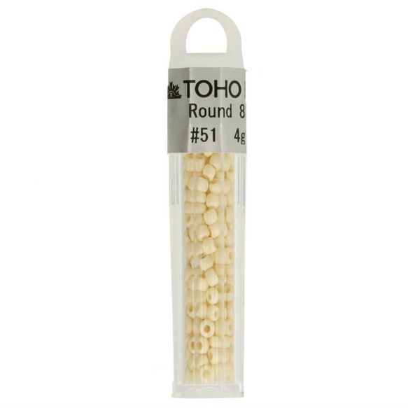 Toho 8/0 3mm Glass Seed Beads : 4g tube