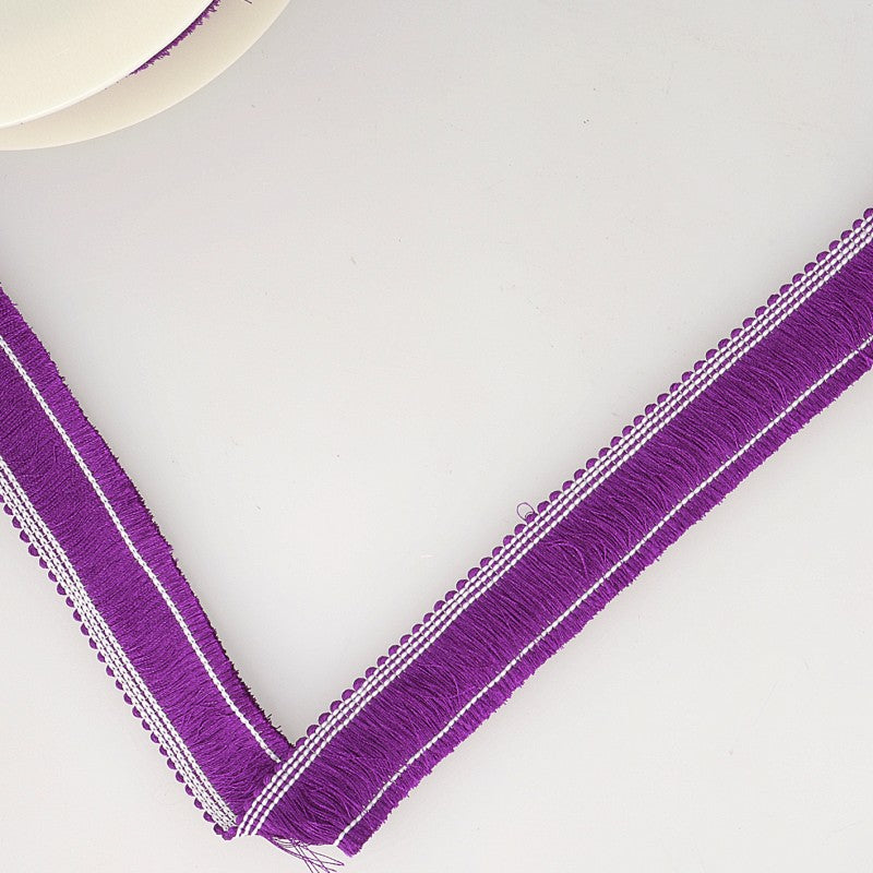 Simple Fringe Trimming 25mm : Violet