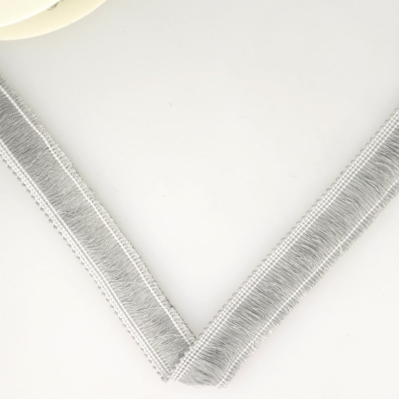 Simple Fringe Trimming 25mm : Silver