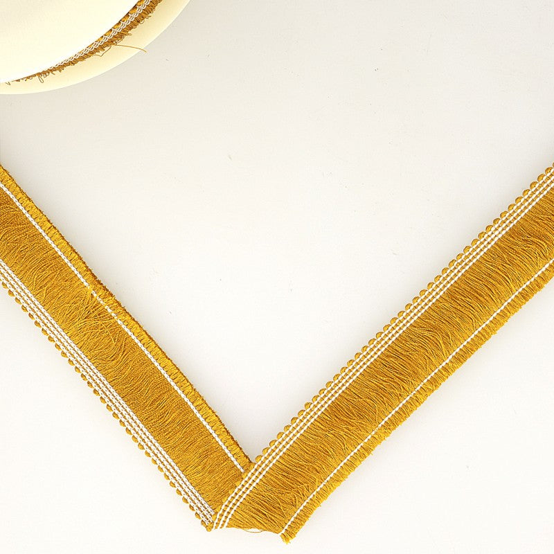 Simple Fringe Trimming 25mm : Gold