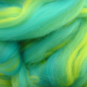 Turquoise Treasure House Blend Wool Tops for felting 100g