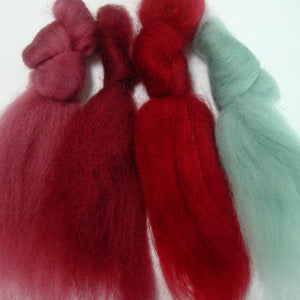 Vintage Rose Merino Wool Tops Inspiration Pack for Felting & Spinning