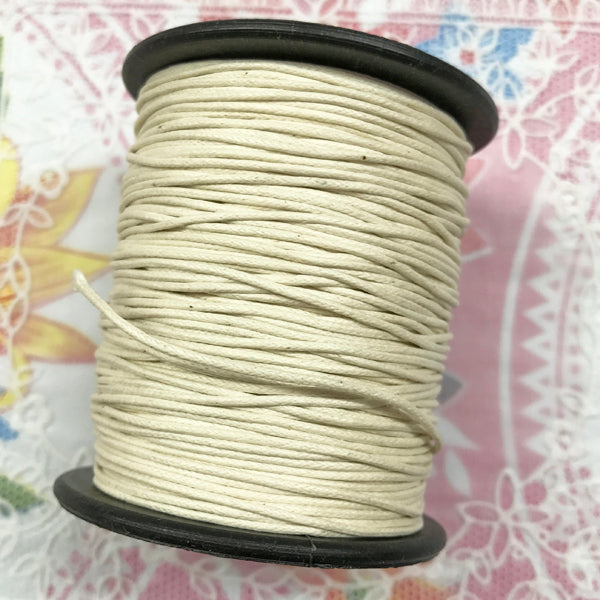 Waxed Cotton 1mm 051 Cream  per metre