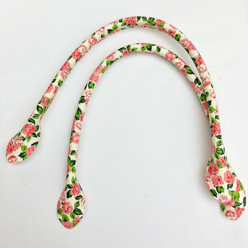 White Flower Bag Handles 40cm